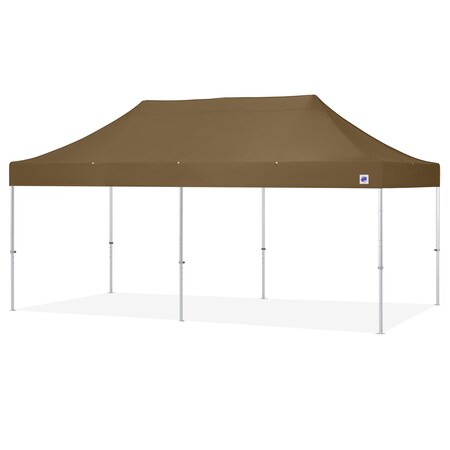 E-Z UP TAA Compliant Endeavor Shelter, 10' W x 20' L, Gray Aluminum Frame, Coyote Brown Vented Top END3A20VTKMCCB